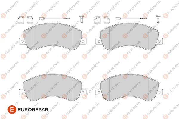 EUROREPAR 1686268380 | Psa / Erp Ön Fren Balatası (164 mm) Ford Transit V347 Volkswagen Amarok 06-Gdb1724