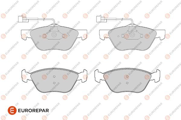 EUROREPAR 1686274480 | Psa / Erp Ön Fren Balatası (155mm) Multıpla (186_) Marea (185_) Gdb1338