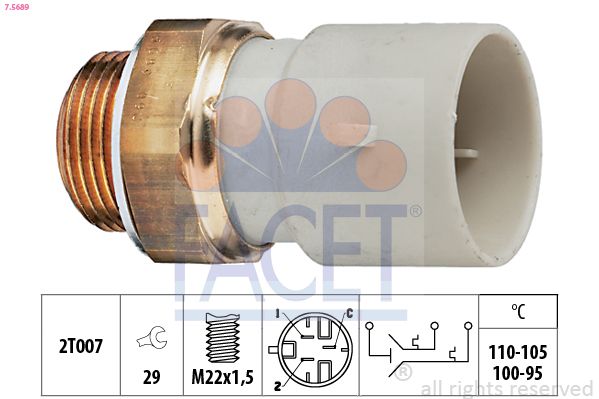 FACET 7.5689 | Fan Müşürü Astra F / Vectra A / Corsa B (3 Fişli100-95)