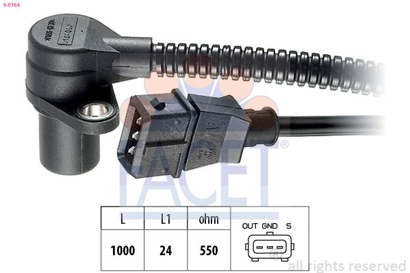 FACET 9.0164 | Krank Mili Sensörü Opel Astra F Omega B Vectra