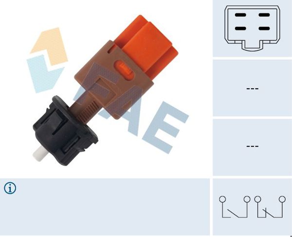 FAE 24455 | Fren Pedal Müşürü (Manuel 6 Vites) Qashqai J11 2013-Pulsar 2014-Note 1,5 DCI 2013-Xtrail