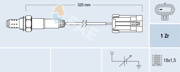 FAE 77102 | Oksijen Sensörü X14xe X16xe Corsa B Astra F << 1996