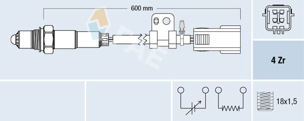 FAE 77319 | Oksijen Sensörü Mazda 6 1.8 2.0 07 -
