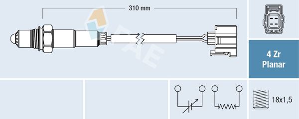 FAE 77427 | Sensör Lambda 169 / 245 / 203 / 204 / 211 / 219