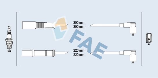 FAE 85626 | Buji Kablo Takımı Palio-Albea-Doblo-Linea 1.4 8V