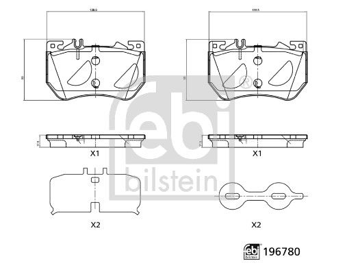 FEBI BILSTEIN 196780 | Fren Balatası 206 Ön 4 Matic