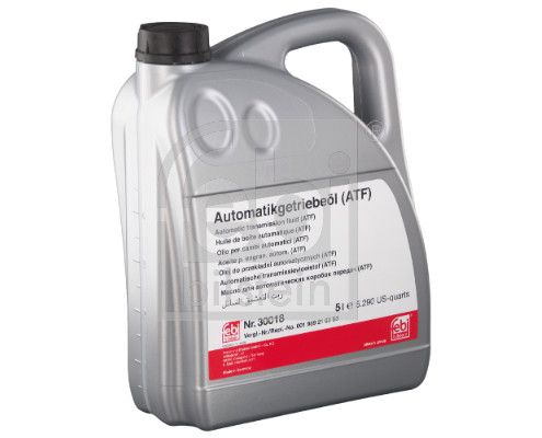 FEBI BILSTEIN 30018 | / Otomatik Şanzıman Yagı 5 Lt (Atf) Otomatik Sanzımanlar, Konvertor Mb 236.10, Zf 4Hp 18, Man 339 V1, Man 339 Z2, Mb 236.13, Honda Z1, Man 339 V2, Zf 4Hp 14, Mercon V, Dexron III H, Dexron III G, Ford Wss-M2c938-A, Ford Wss-M2c922-A1, Ford Wss-M2c202-B, Ford Wsa-M2c195-A, VW Tl 52533, Ford Wss-M2c919-/ | 4 Adet