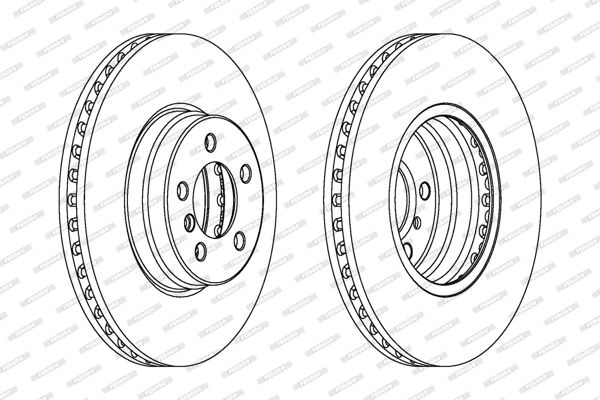 FERODO DDF1436C-1 | Fren Diski Ön Range Rover 02-09 4.4 Benzin | 1 Adet