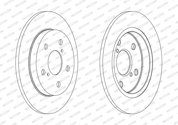 FERODO DDF1788C | Fren Diski Arka Düz-(259-5)-(Corolla 07 / 11 / Auris 07 / 11 Benzinli) (Ddf1788)