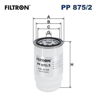 FILTRON PP875-2 | Yakıt Filtresi Hyundai H1 Starex 2-5 CRDI-D4cb-81Kw-110Ps-Hp-02-08-Euro 6