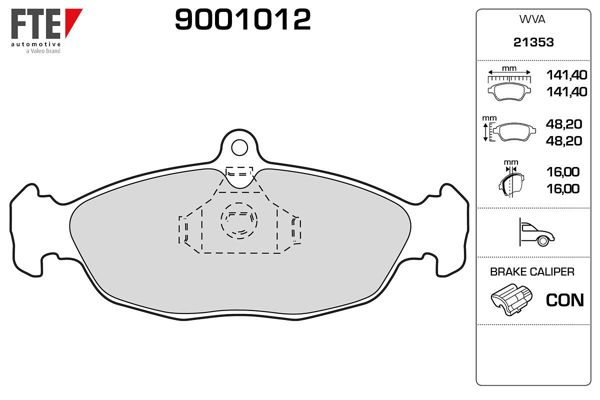 FTE 9001012 | Fren Balatası Ön