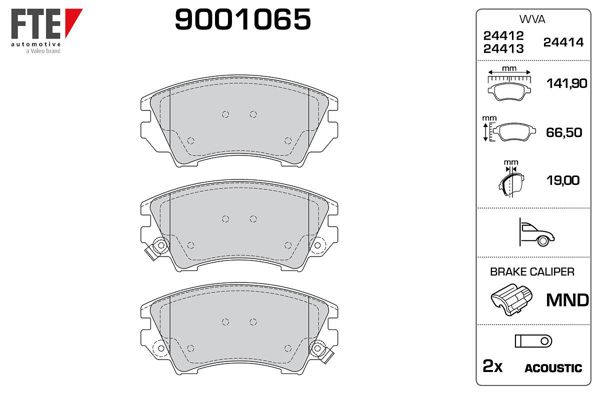 FTE 9001065 | Ön Fren Balatası Insignia Astra J Zafira C 17 Inch Jant
