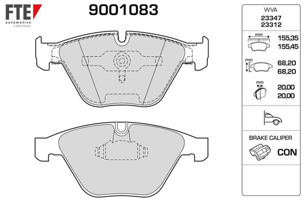 FTE 9001083 | Fren Balatası Ön BMW E60 E65 E90 E92 E93 E84