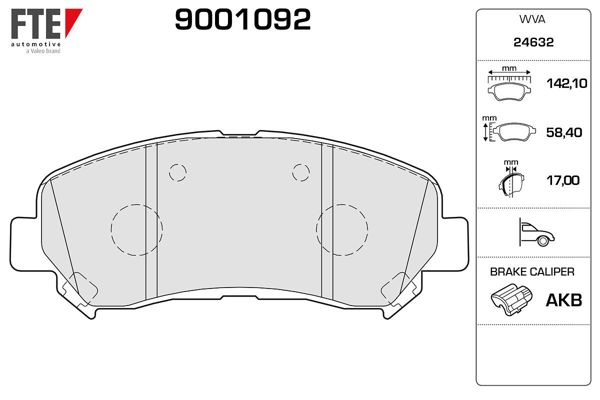 FTE 9001092 | Ön Fren Balatası Nissan Qashqai 1.6 / 2.0 / 2.0 4X4 1,5 DCI 02 / 07 -