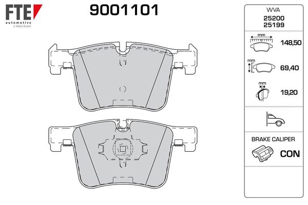 FTE 9001101 | Fren Balatası Ön BMW F20 F30 X3 E83 F25