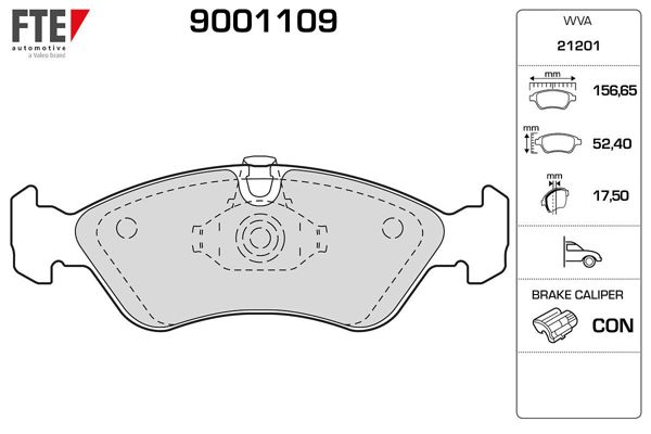 FTE 9001109 | Ön Fren Balatası Astra F 92-98 Vectra A 89-95 Vectra B 96-02
