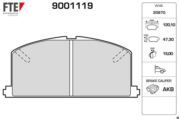 FTE 9001119 | Ön Fren Balatası Toyota Corolla 1.3 1.6 Karburatorlu 1988-1997 Corona 1988-1991 (At171 191)
