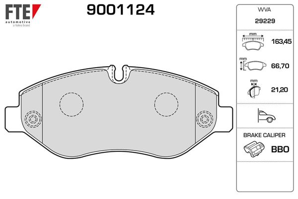 FTE 9001124 | Ön Fren Disk Balata Daily III C / L / S Tum Modeller 05 / 06 > | 1 Adet