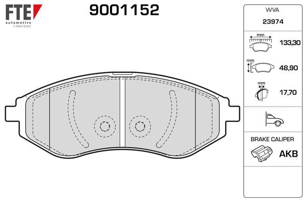 FTE 9001152 | Ön Fren Balatası Kalos Aveo T200 T250