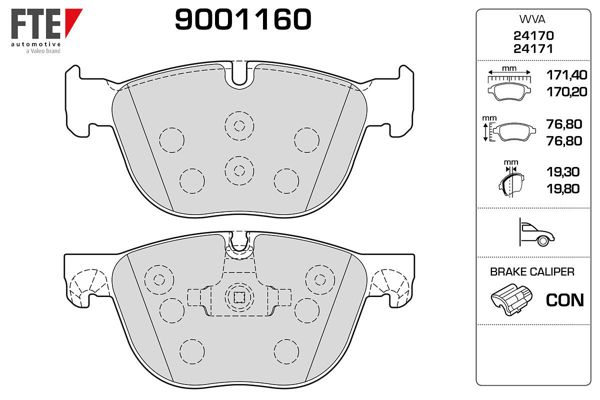 FTE 9001160 | Fren Balatası Ön