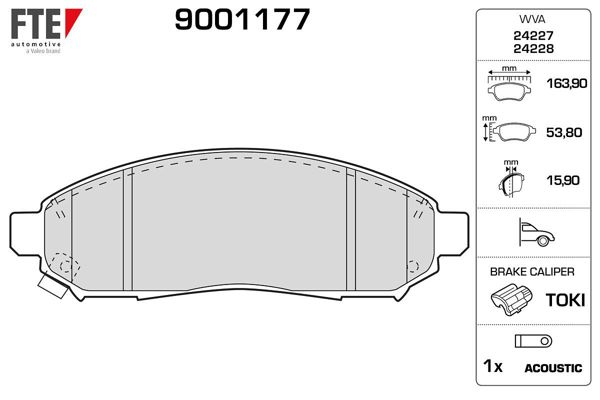 FTE 9001177 | Ön Fren Balatası Nissan Navara 04-10 Patfınder 05-11