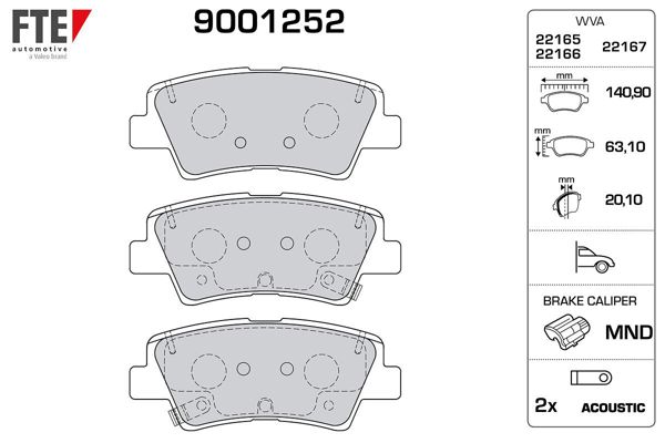 FTE 9001252 | Ön Fren Balatası Fiat 500X 14-Jeep Renegade 14-Compass 16 -