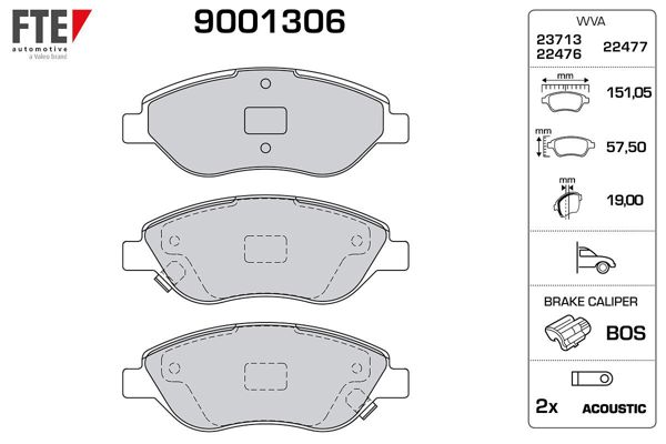 FTE 9001306 | On Balata Egea Ym Bravo 1.4 1.6D 1.9D 2.0D 08  Delta 1.4 10  1.6D 08  11  Büyük Tip