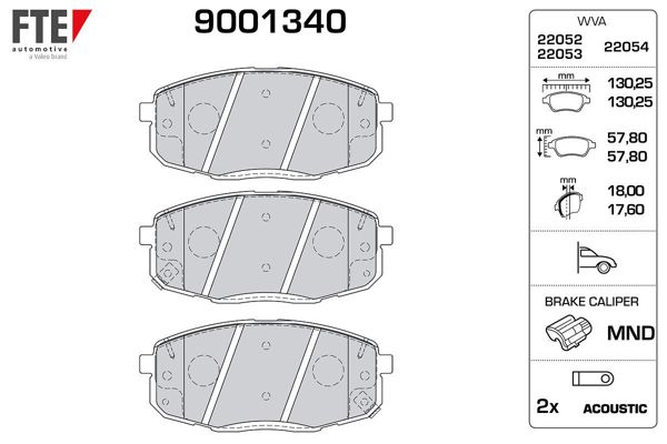 FTE 9001340 | Ön Fren Balatası Hyundai Kona 2017->