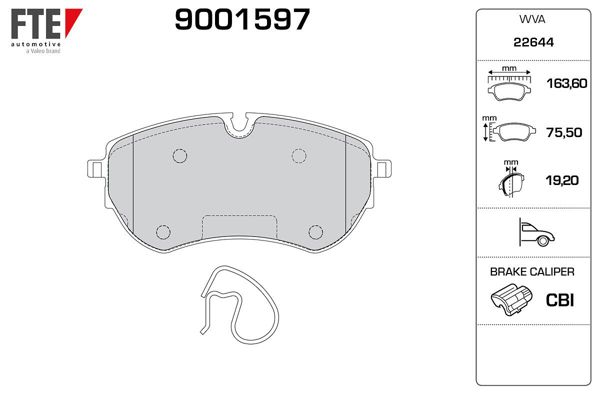 FTE 9001597 | Ön Fren Balatası Amarok 17 -
