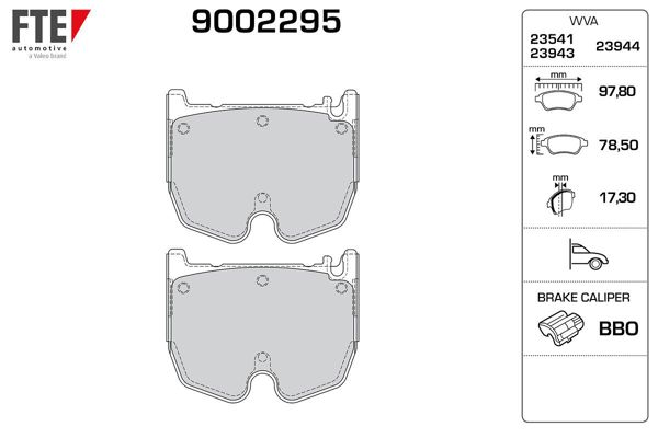 FTE 9002295 | Fren Balatası Ön C219 CLS 55 Amg 05-10 W211 E55 Amg 02-08 W220 S65 Amg 01-05