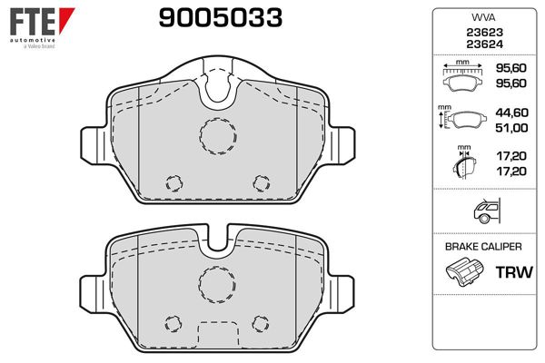 FTE 9005033 | Arka Fren Balatası BMW E90 E87