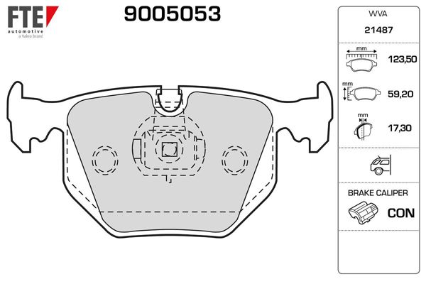 FTE 9005053 | Fren Balatası Arka BMW E53 E83 E46