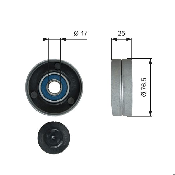 GATES T38059 | V Kayış Gergisi-Tek Rulman (VW Passat 97-05 Audi A4 98-08 A6 98-05 Skoda Superb 02-08) Afb-Akn