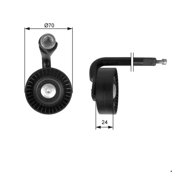 GATES T39020 | V Kayış Gergisi 00-07 Fabia 1.4 8V