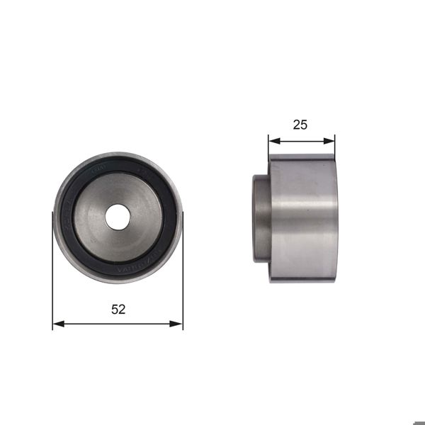 GATES T42005 | V Kayış Gergi Rulmanı Sabit Düz: Küçük