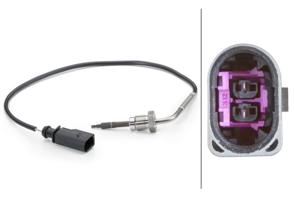 HELLA 6PT 014 494-101 | Egzoz Sıcaklık Sensörü A4 / A5 / A6 / A7 / A8 / Q5 / Q7 Touareg 3.0 Cduc / Clab / Crvd