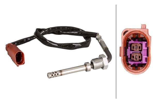 HELLA 6PT010376-171 | Egzoz Sıcaklıgı Sensörü, 2-Kutuplu, 695 mm, Audi / Seat / Skoda / VW