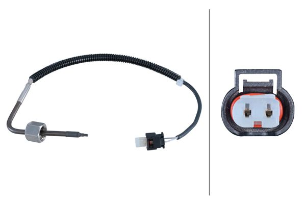HELLA 6PT014494-011 | Egzoz Sicakligi Sensörü, 2-Kutuplu, 360 mm, Mercedes
