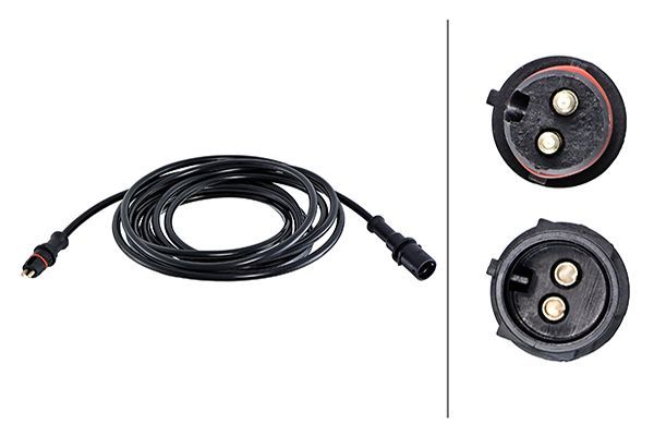 HELLA 6PU230048-371 | ABS Sensörü Uzatma Kablosu Yuvarlak Fıs Yuvarlak Soket (3810 mm) Renault Truck Man Daf Krone