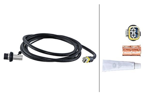 HELLA 6PU230048-511 | ABS Sensörü Ön Sol L Tip Uzun Man Tga 00 > Tgx-Tgs 07 > 2870 mm-2 Pin