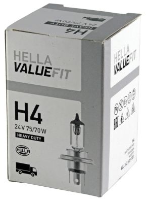 HELLA 8GJ242632-101 | Ampül Far H4-Halojen 24V 75 / 70W P43t-38 Hr2hdcp1-E Ünıversal