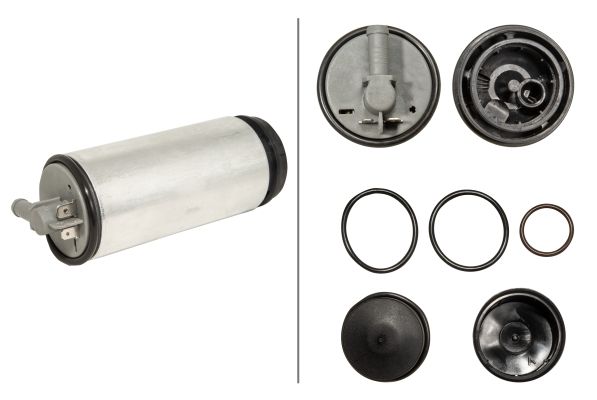 HELLA 8TF 358 303-651 | Yakıt Pompası-3 Bar-Tek Motor VW Audi Seat Skoda