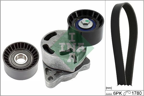 INA 529013710 | V Kayış Seti Gergi + Rulman 6Pk1780 Kayış Laguna II-Espace III-Vel Satıs 01-