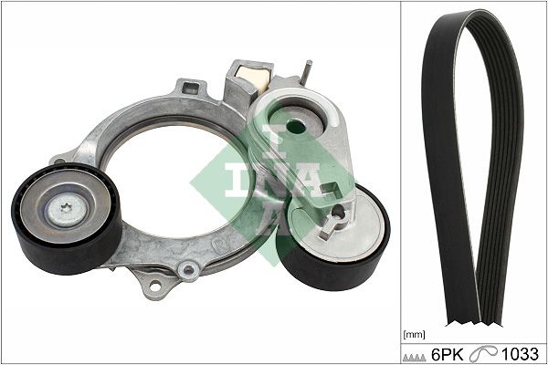 INA 529057210 | VW Golf VIII E TSI V-Kayış Gergisi İle V-Kayışı 05C903305-05E903159b (6Pk1034)