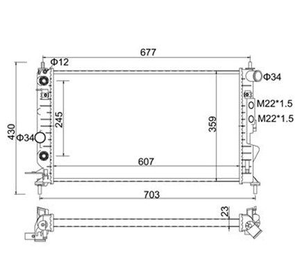 MAGNETI MARELLI 359000300090 | Radyatör Opel Vectra B