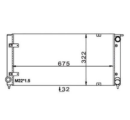 MAGNETI MARELLI 359000300470 | Radyatör 84-92 Golf.II-Jetta-Passat 1.6-1.8 + Ac