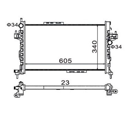 MAGNETI MARELLI 359000300840 | Radyatör Opel Corsa C-Combo C 1.3-1.7 Dtı