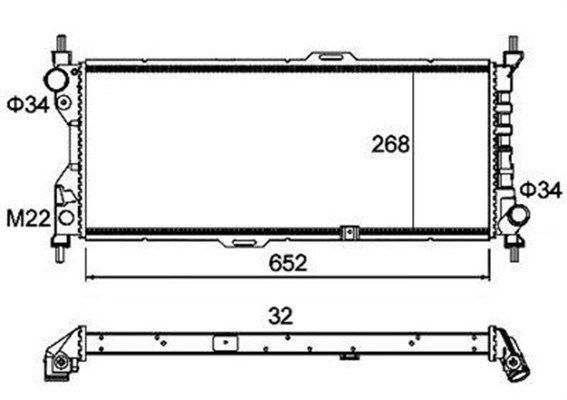 MAGNETI MARELLI 359000301320 | Radyatör Opel Corsa B / Combo B 1.5-1.7 D Brezing