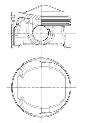MAHLE 028PI00125000 | Piston + Segman 84.50 4-6 Silindir (VW Touareg 3.0 TSI 10-18 / Audi A4 3.0 TFSI 08-15) Caka-Ccba-Cgwc-Cgxc