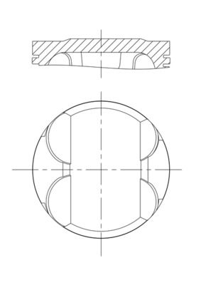 MAHLE 082 PI 00100 000 | Piston + Segman 80 mm M52